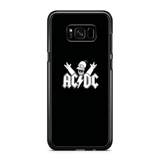 AC DC Logo Simpson Black And White Samsung Galaxy S8 Case - ezzyst