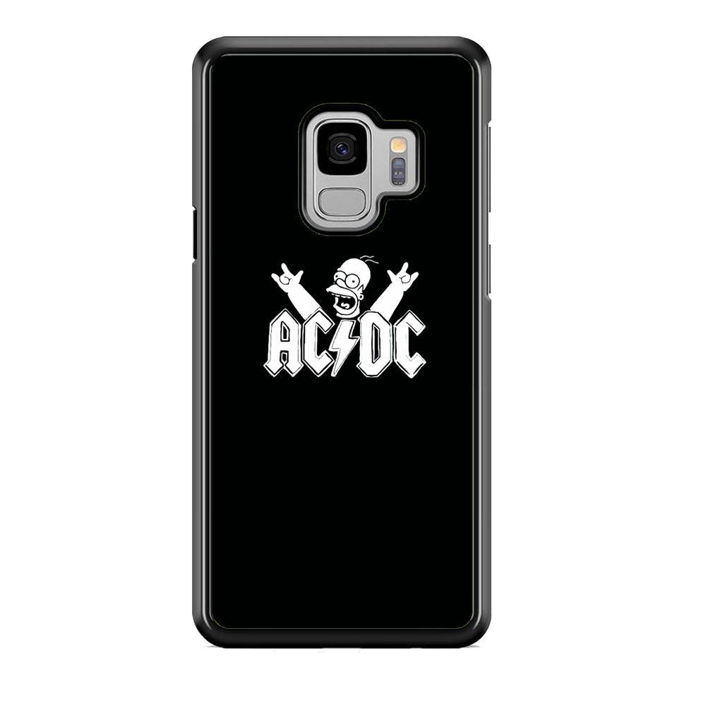 AC DC Logo Simpson Black And White Samsung Galaxy S9 Case - ezzyst