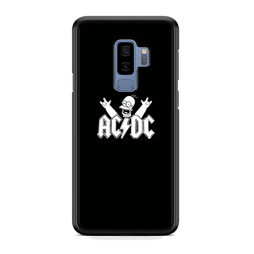 AC DC Logo Simpson Black And White Samsung Galaxy S9 Plus Case - ezzyst