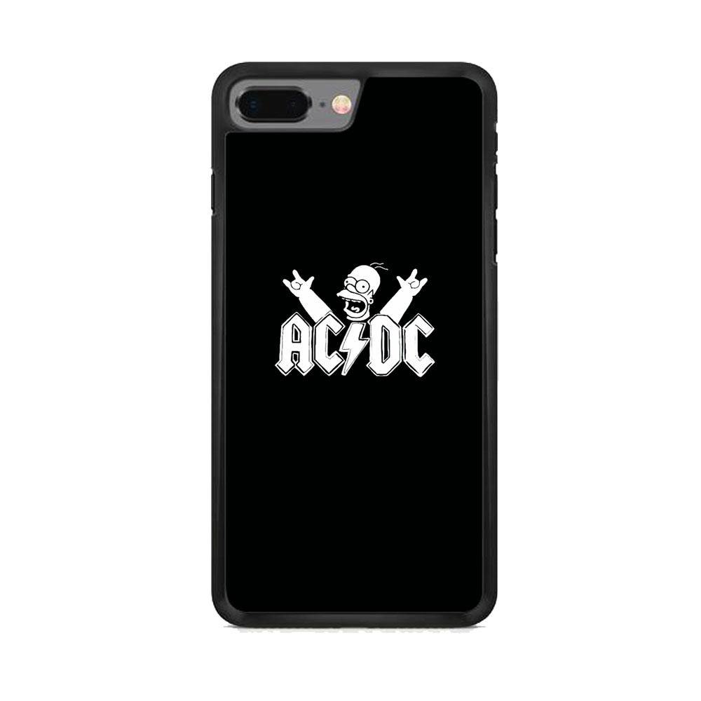 AC DC Logo Simpson Black And White iPhone 8 Plus Case - ezzyst