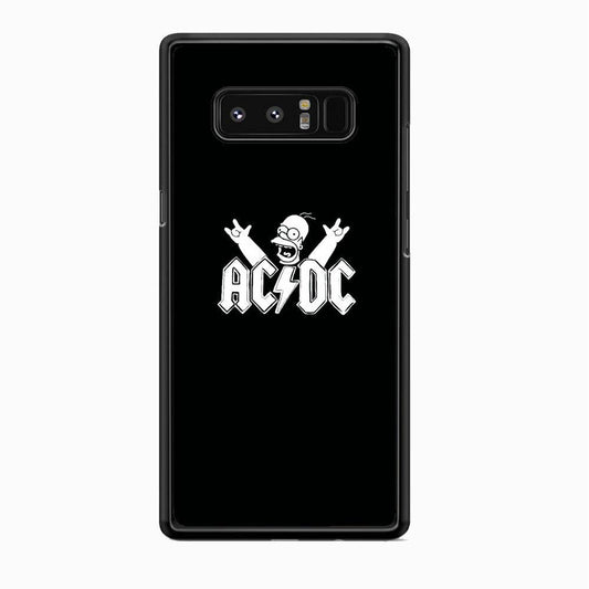 AC DC Logo Simpson Black And White Samsung Galaxy Note 8 Case - ezzyst