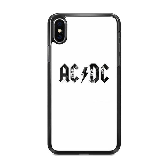 AC DC White Picture Logo iPhone Xs Max Case - ezzyst