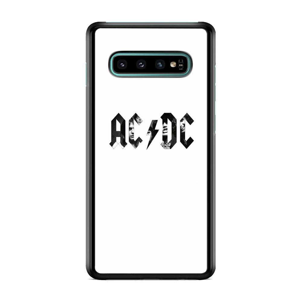 AC DC White Picture Logo Samsung Galaxy S10 Plus Case - ezzyst