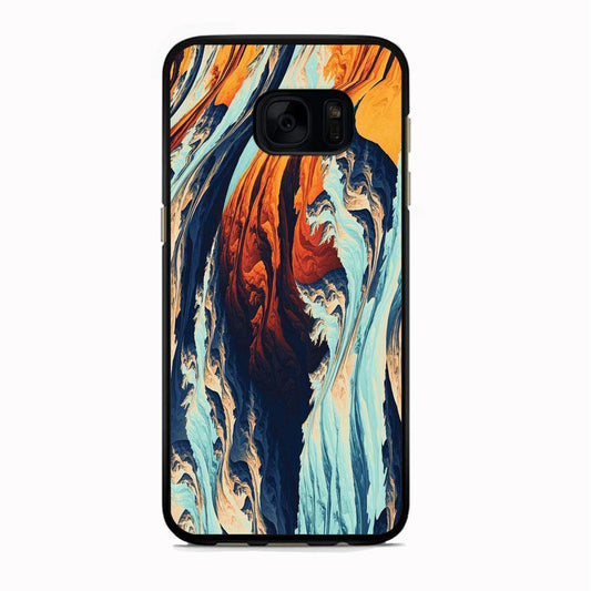 Abstract Navy Red Colour Gradation Samsung Galaxy S7 Edge Case - ezzyst