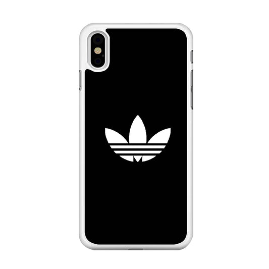 Adidas Black White Logo iPhone X Case