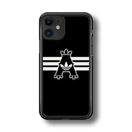 Adidas Royal Black Logo Stripe iPhone 11 Case