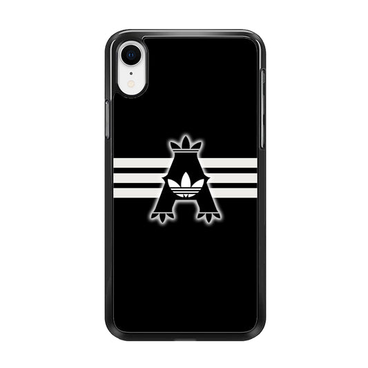 Adidas Royal Black Logo Stripe iPhone XR Case