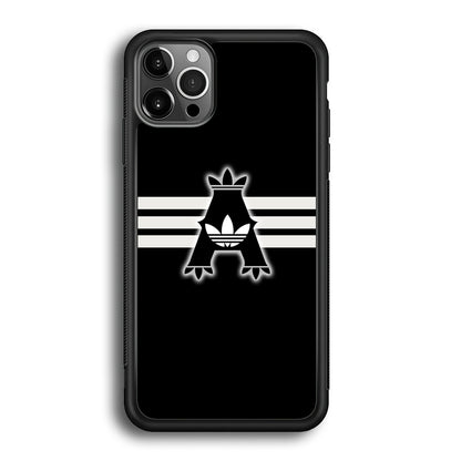 Adidas Royal Black Logo Stripe iPhone 12 Pro Case