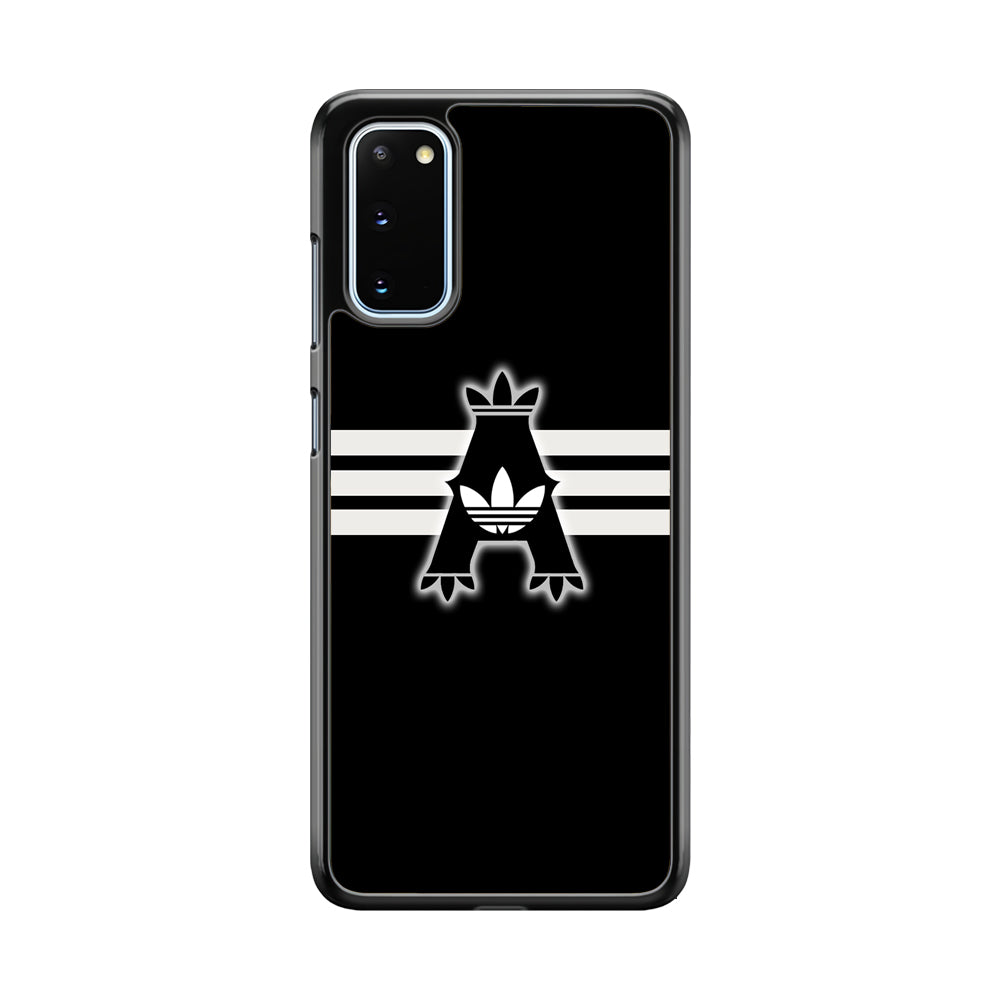 Adidas Royal Black Logo Stripe Samsung Galaxy S20 Case