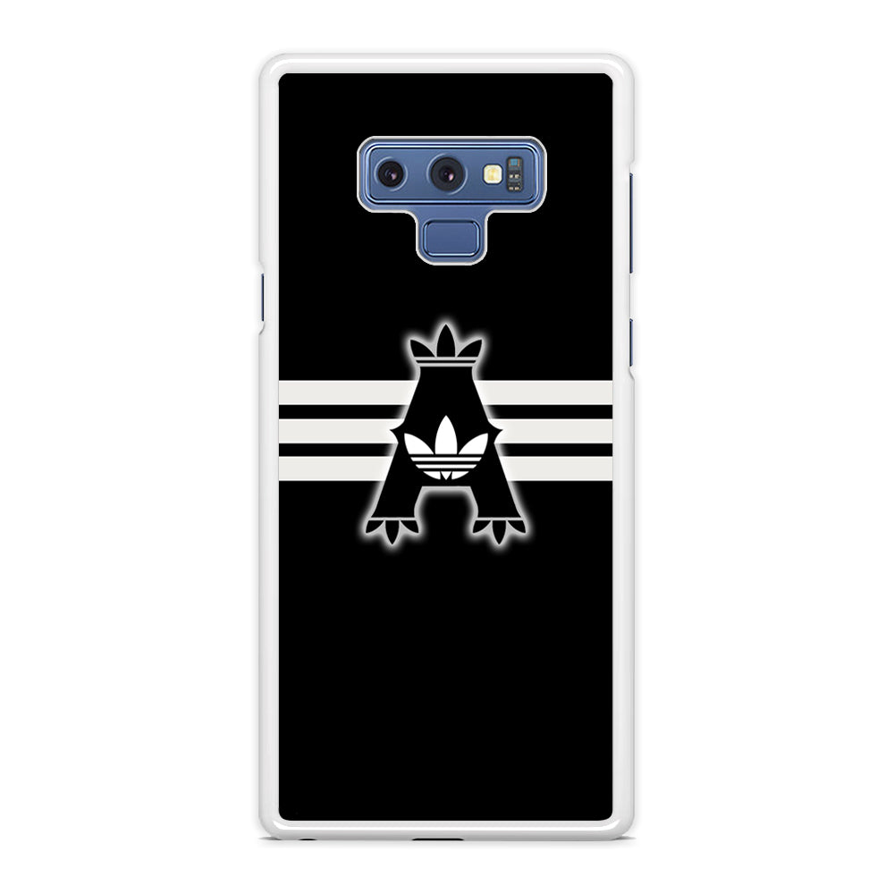 Adidas Royal Black Logo Stripe Samsung Galaxy Note 9 Case