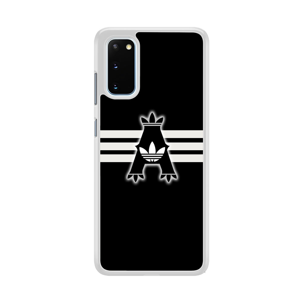 Adidas Royal Black Logo Stripe Samsung Galaxy S20 Case