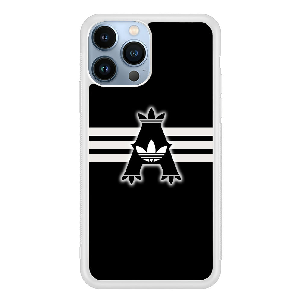 Adidas Royal Black Logo Stripe iPhone 13 Pro Max Case