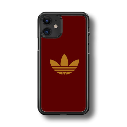 Adidas Simple Maroon Gold iPhone 11 Case
