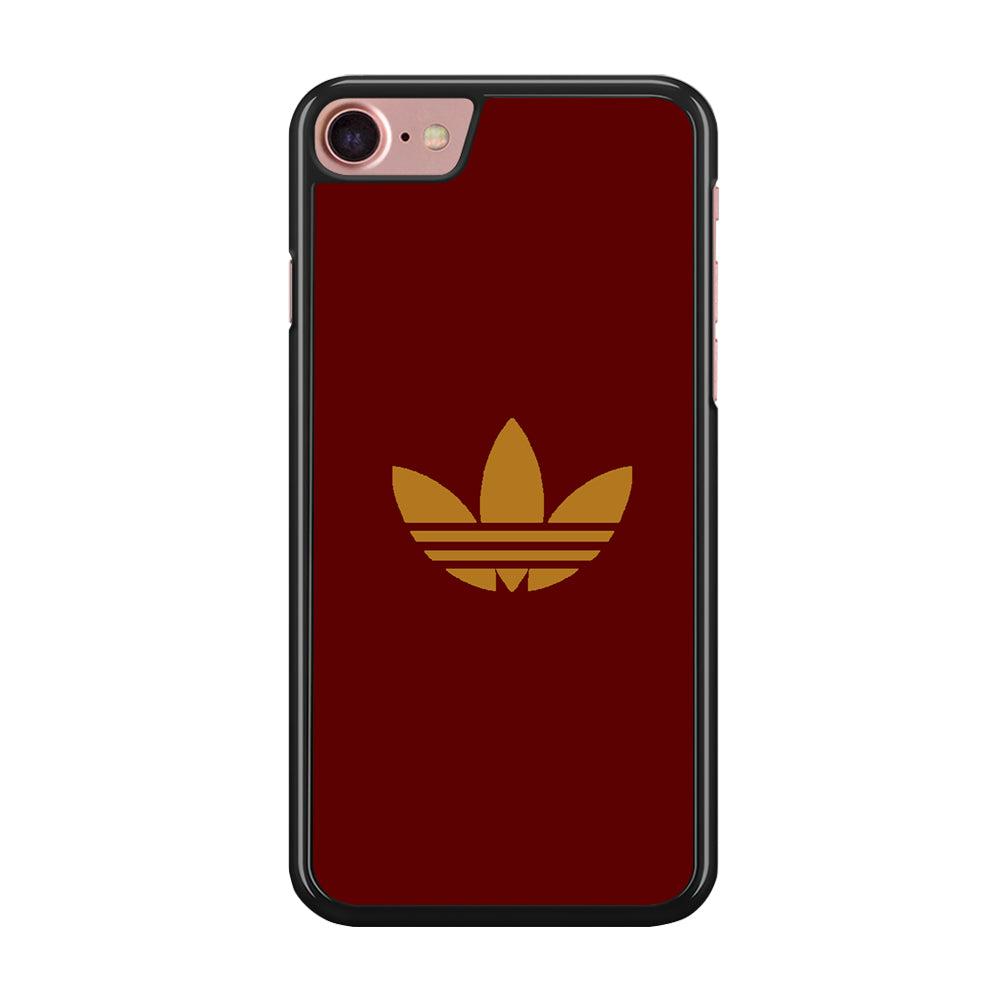 Adidas Simple Maroon Gold iPhone 8 Case