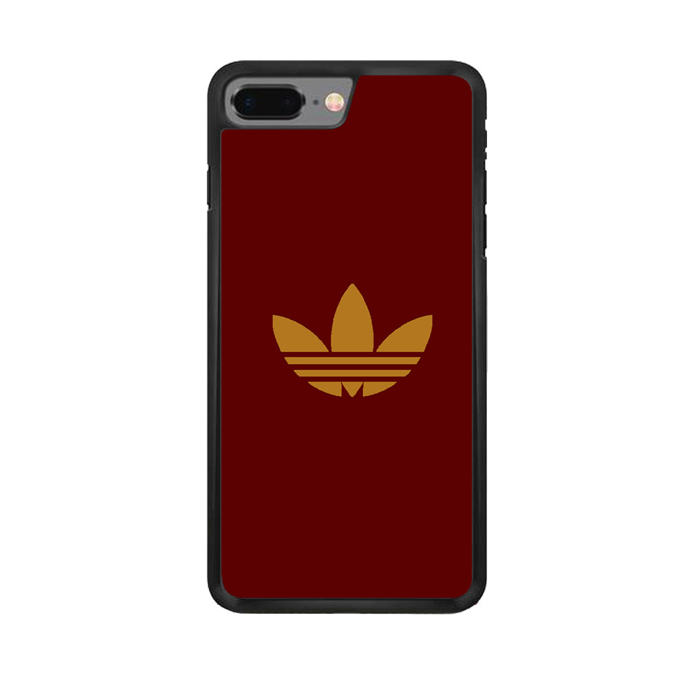 Adidas Simple Maroon Gold iPhone 7 Plus Case