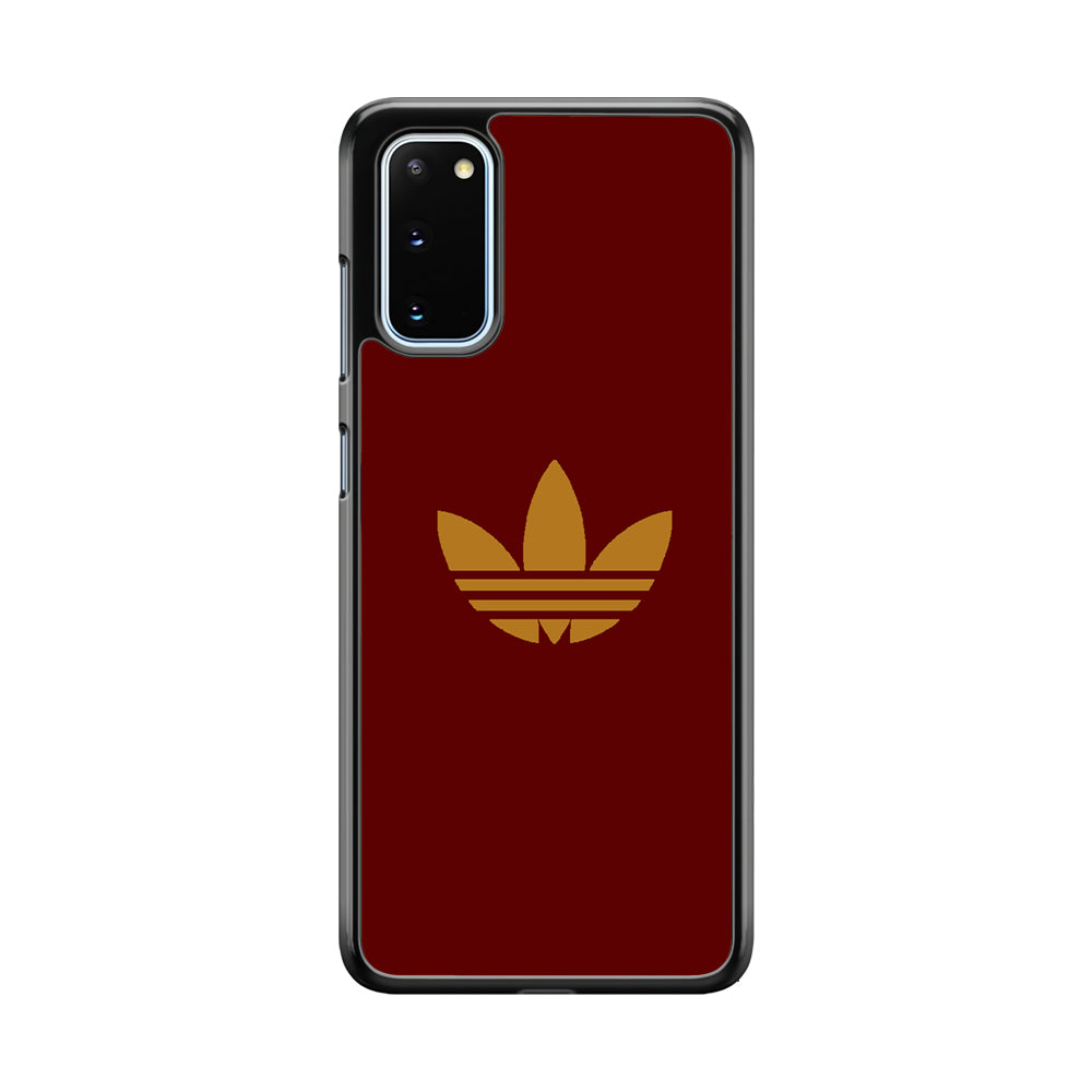 Adidas Simple Maroon Gold Samsung Galaxy S20 Case