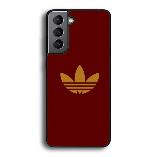 Adidas Simple Maroon Gold Samsung Galaxy S21 Plus Case