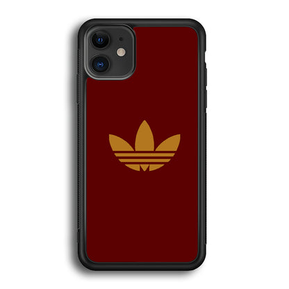 Adidas Simple Maroon Gold iPhone 12 Case