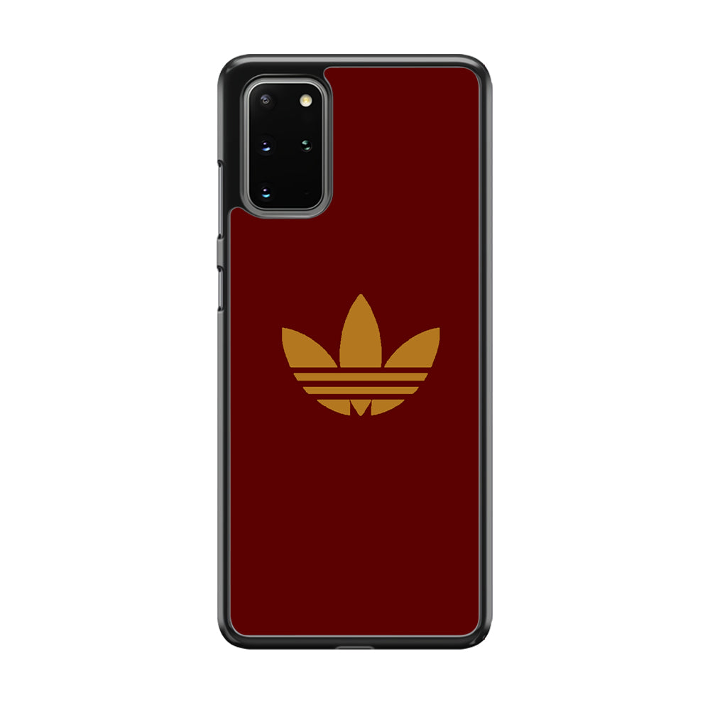 Adidas Simple Maroon Gold Samsung Galaxy S20 Plus Case