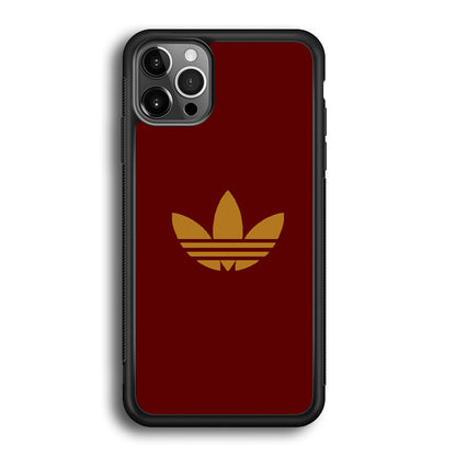 Adidas Simple Maroon Gold iPhone 12 Pro Case