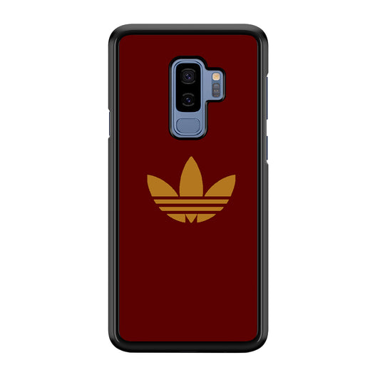 Adidas Simple Maroon Gold Samsung Galaxy S9 Plus Case