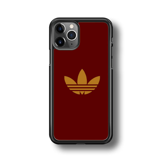Adidas Simple Maroon Gold iPhone 11 Pro Case