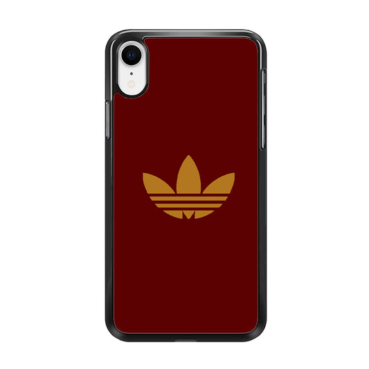 Adidas Simple Maroon Gold iPhone XR Case