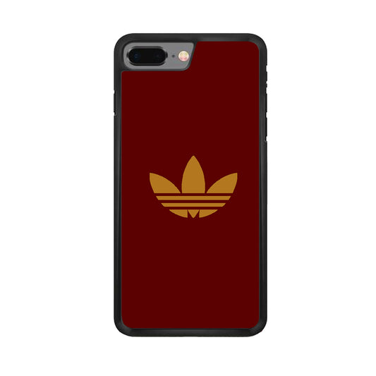 Adidas Simple Maroon Gold iPhone 8 Plus Case