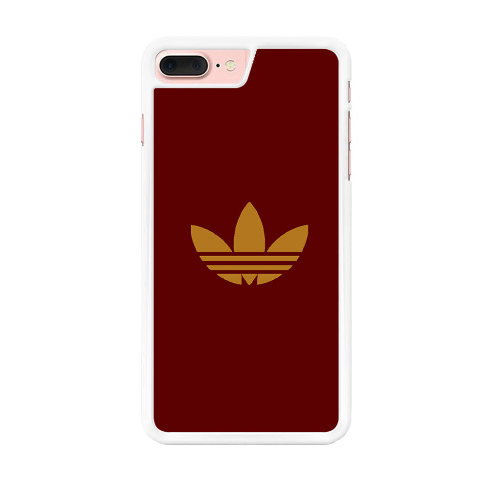 Adidas Simple Maroon Gold iPhone 7 Plus Case