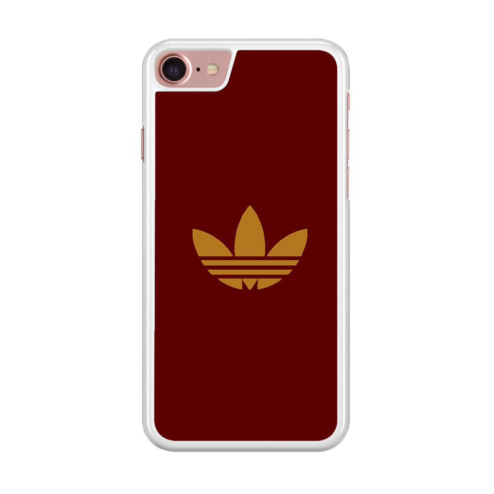 Adidas Simple Maroon Gold iPhone 8 Case