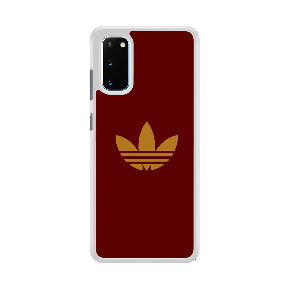 Adidas Simple Maroon Gold Samsung Galaxy S20 Case