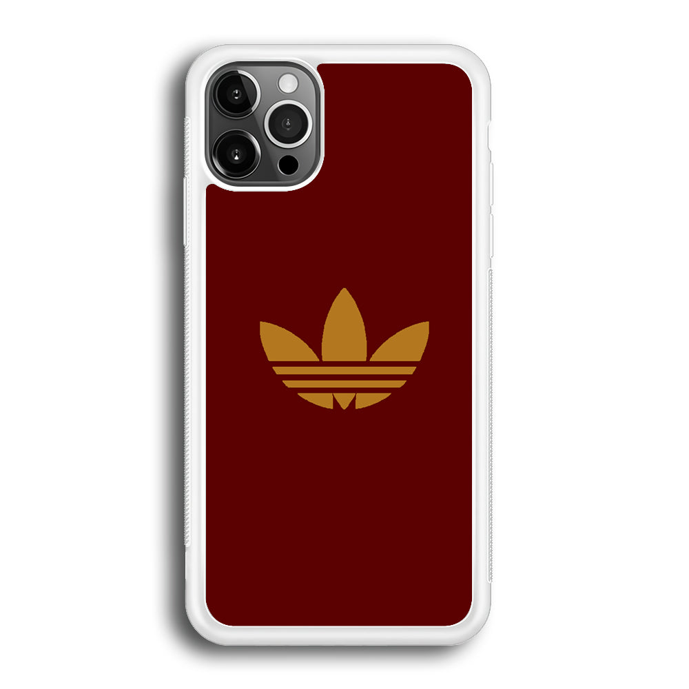 Adidas Simple Maroon Gold iPhone 12 Pro Case