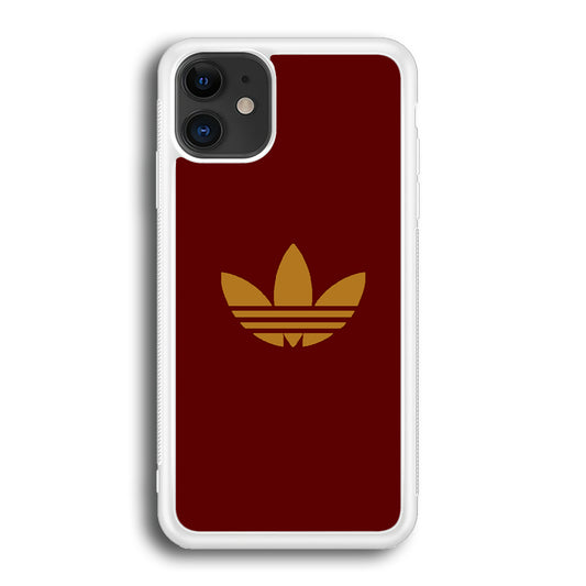 Adidas Simple Maroon Gold iPhone 12 Case