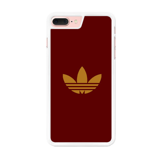 Adidas Simple Maroon Gold iPhone 8 Plus Case