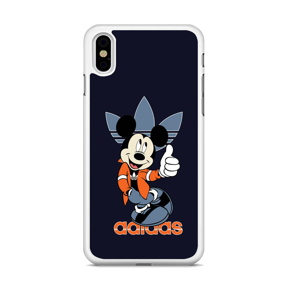Adidas Navy Mickey iPhone Xs Case