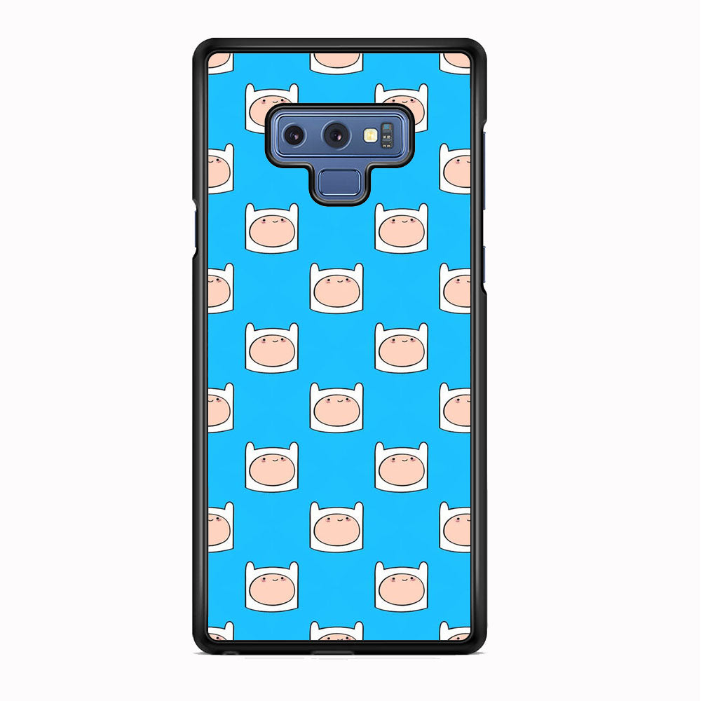 Adventure Time Finn Head Doodle Blue Samsung Galaxy Note 9 Case