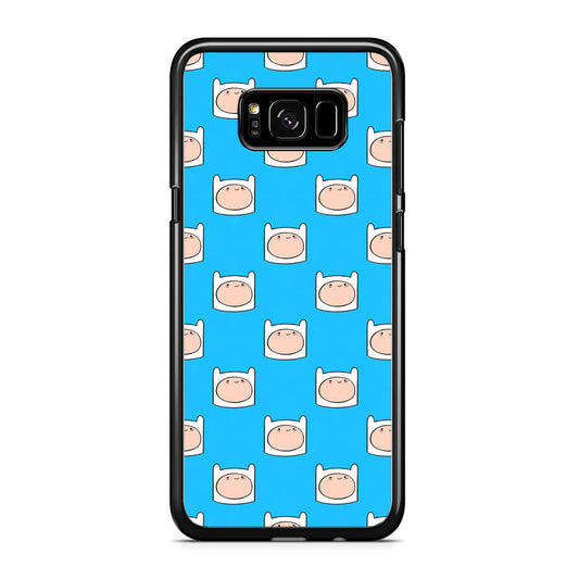 Adventure Time Finn Head Doodle Blue Samsung Galaxy S8 Case