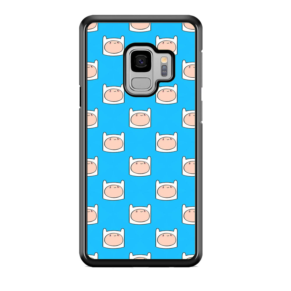 Adventure Time Finn Head Doodle Blue Samsung Galaxy S9 Case