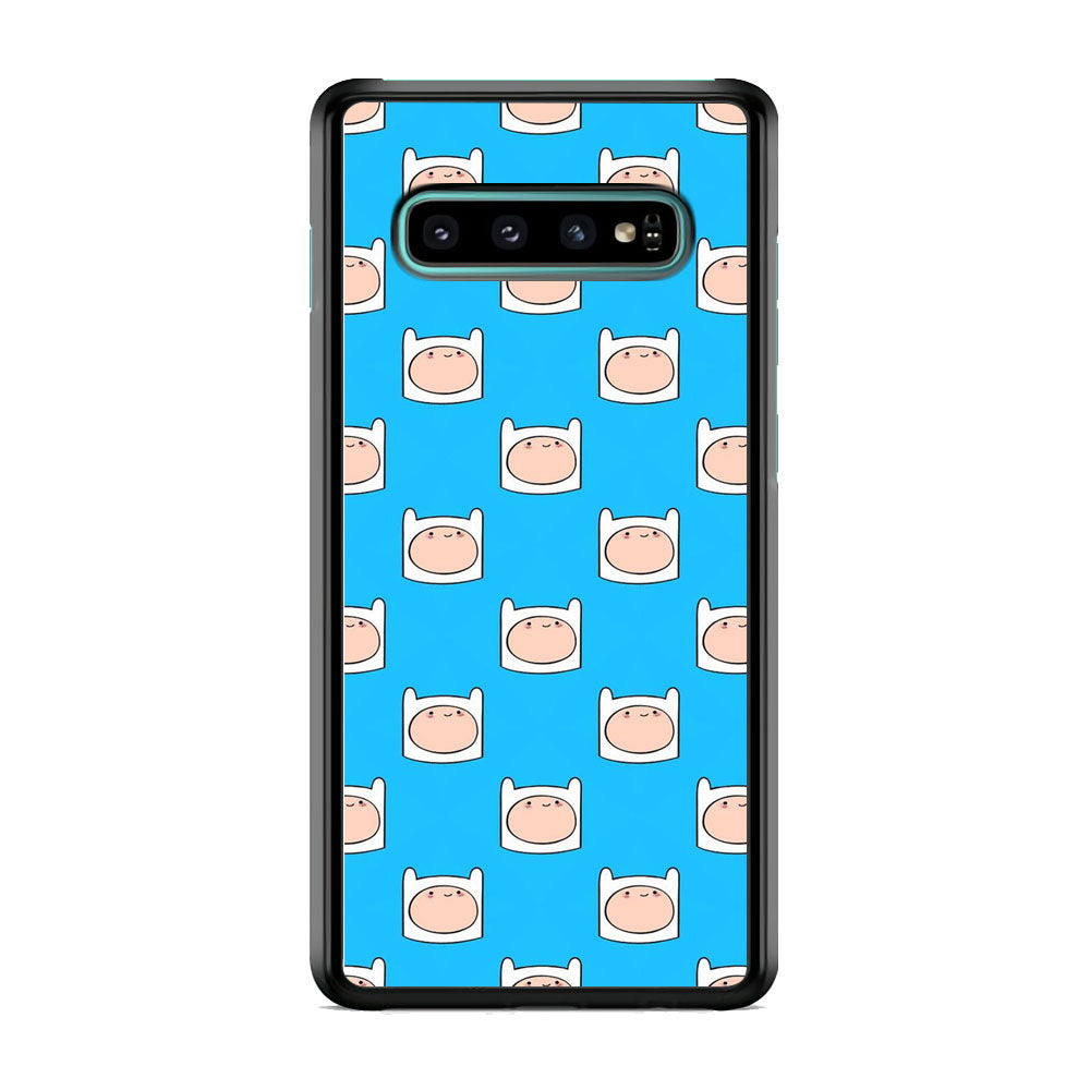 Adventure Time Finn Head Doodle Blue Samsung Galaxy S10 Case