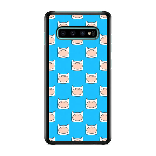 Adventure Time Finn Head Doodle Blue Samsung Galaxy S10 Plus Case