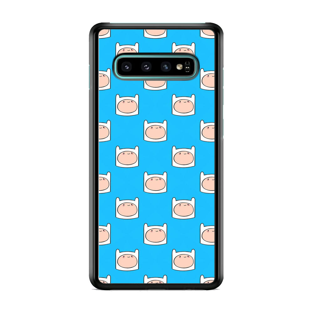 Adventure Time Finn Head Doodle Blue Samsung Galaxy S10 Plus Case