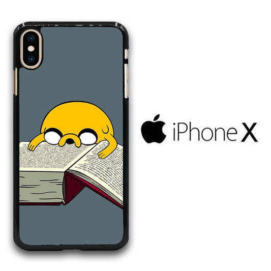 Adventure Time Jake Reading A Book iPhone X Case