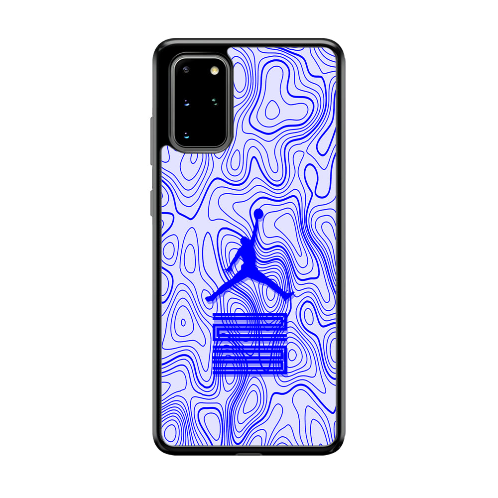 Air Jordan Bluish Topographical Samsung Galaxy S20 Plus Case