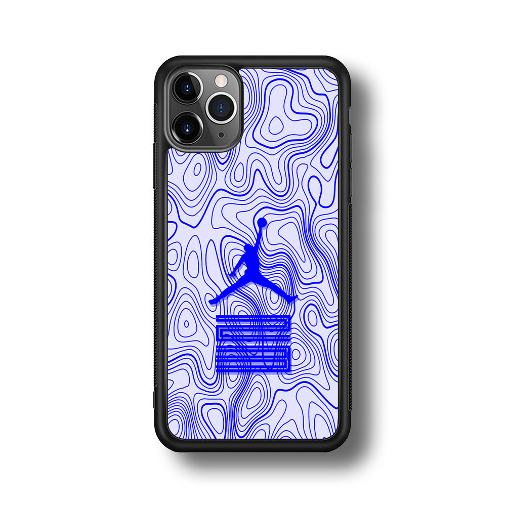 Air Jordan Bluish Topographical iPhone 11 Pro Max Case