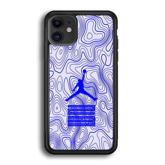 Air Jordan Bluish Topographical iPhone 12 Case