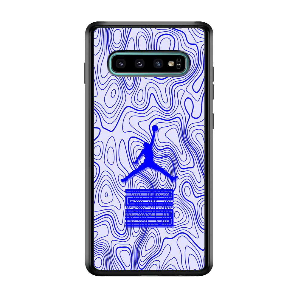 Air Jordan Bluish Topographical Samsung Galaxy S10 Plus Case