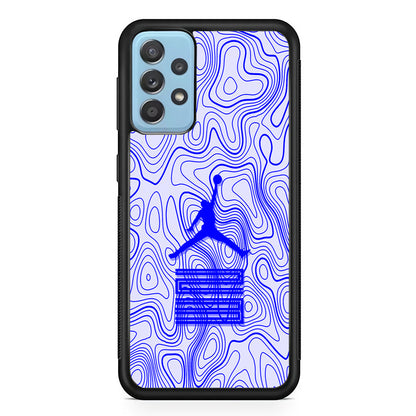 Air Jordan Bluish Topographical Samsung Galaxy A72 Case