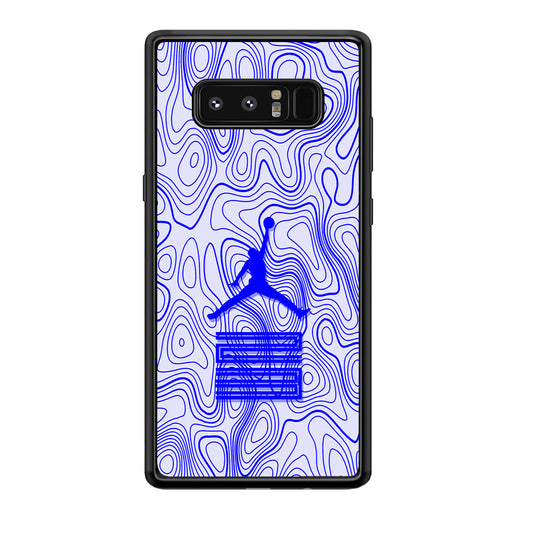 Air Jordan Bluish Topographical Samsung Galaxy Note 8 Case