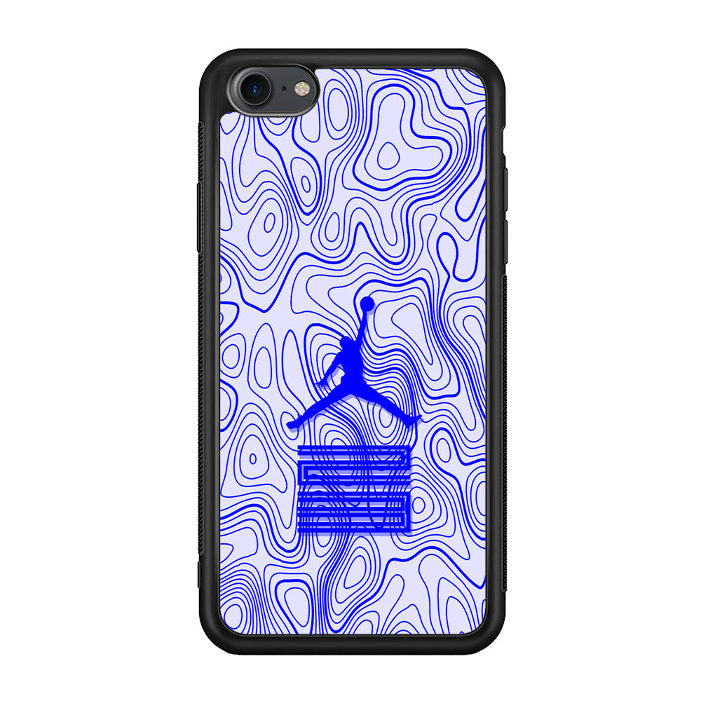 Air Jordan Bluish Topographical iPhone 8 Case