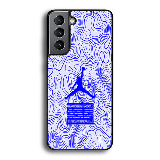 Air Jordan Bluish Topographical Samsung Galaxy S21 Case